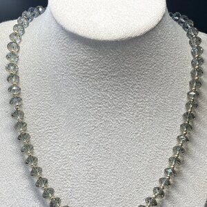 DorGay Designer Necklace Onyx 14K Gold 585 Clasp LUC 14K Crystal 18”